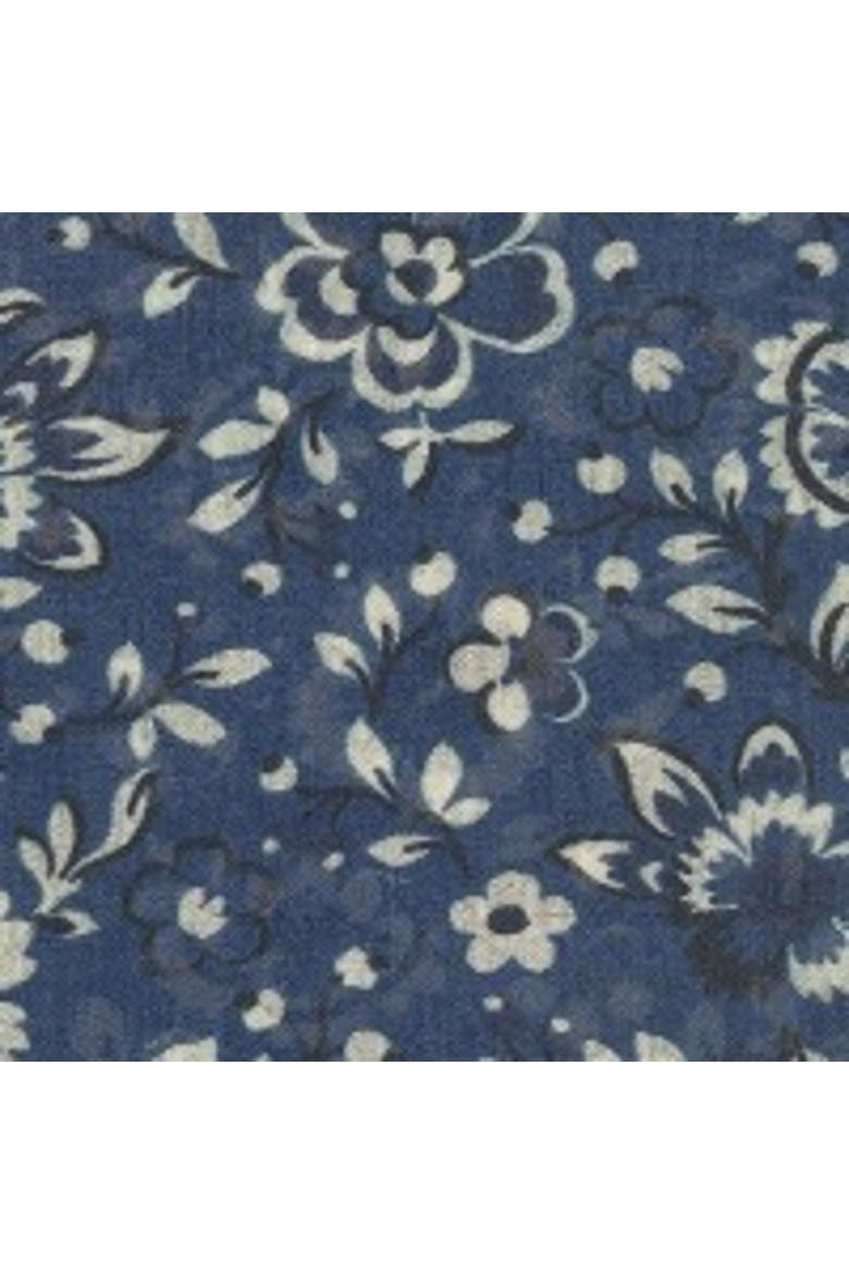 Rosalyn Floral Scarf, Alternate, color, Indigo