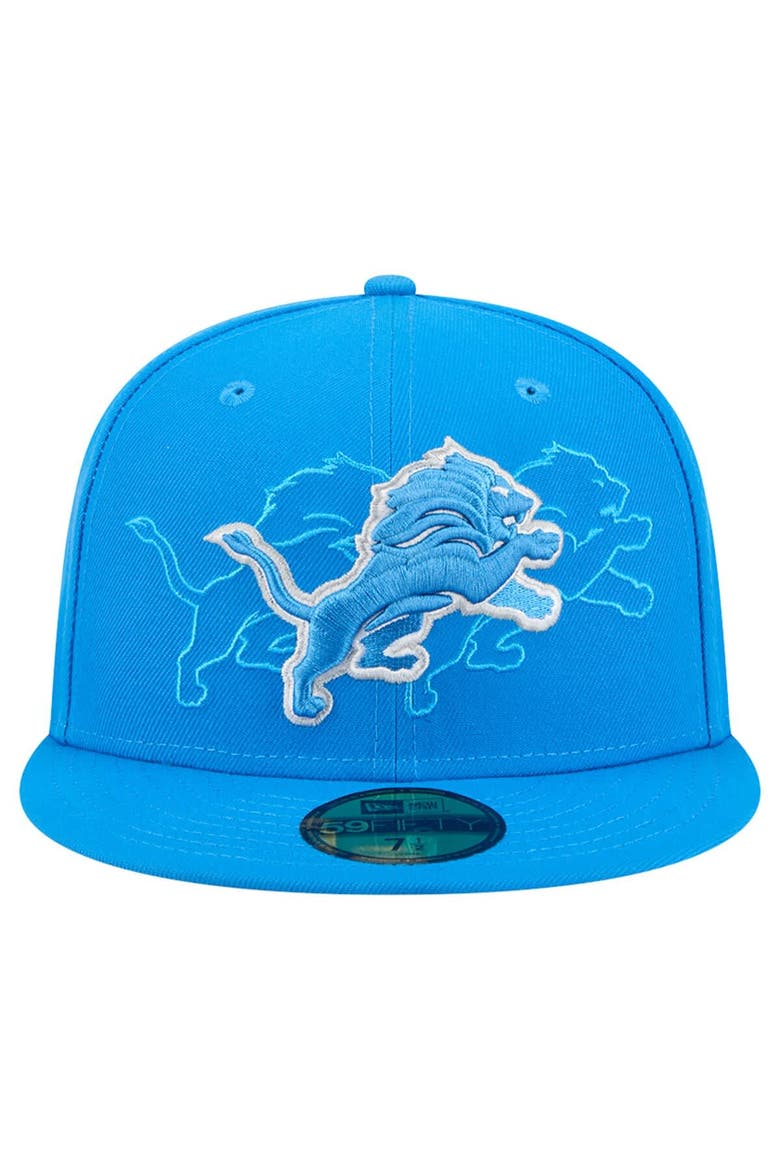 Men's New Era Blue Detroit Lions Tri-Hit 59FIFTY Fitted Hat, Alternate, color, Blue