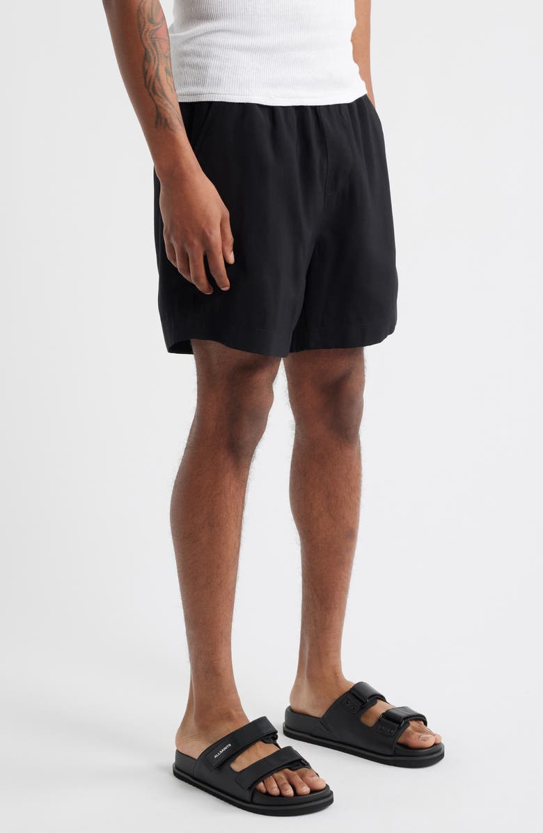 Open Edit Drawstring Pull-On Resort Shorts, Alternate, color, Black