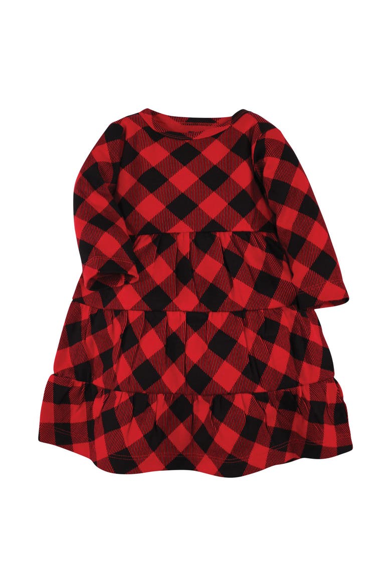 Two Pack of Long-Sleeve Dress, Alternate, color, Buffalo Plaid Leopard