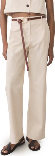 Straight Leg Cotton Pants
