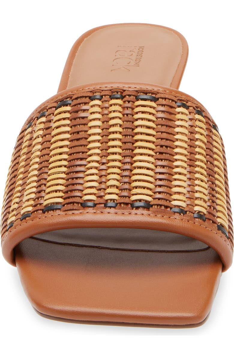 NORDSTROM RACK Ilene Woven Kitten Heel Sandal, Alternate, color, Tan Natural Multi