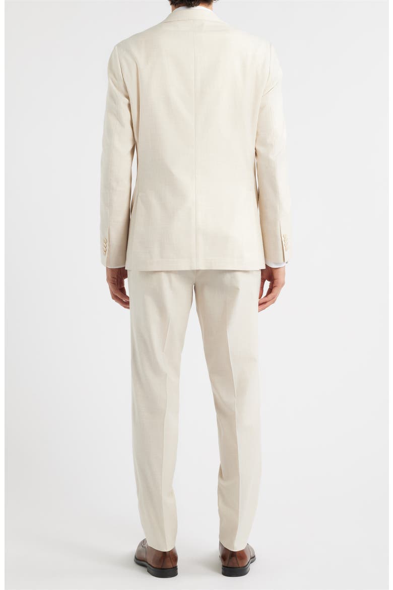 Midland Contemporary Fit Light Tan Wool & Cotton Blend Suit, Alternate, color, SAND