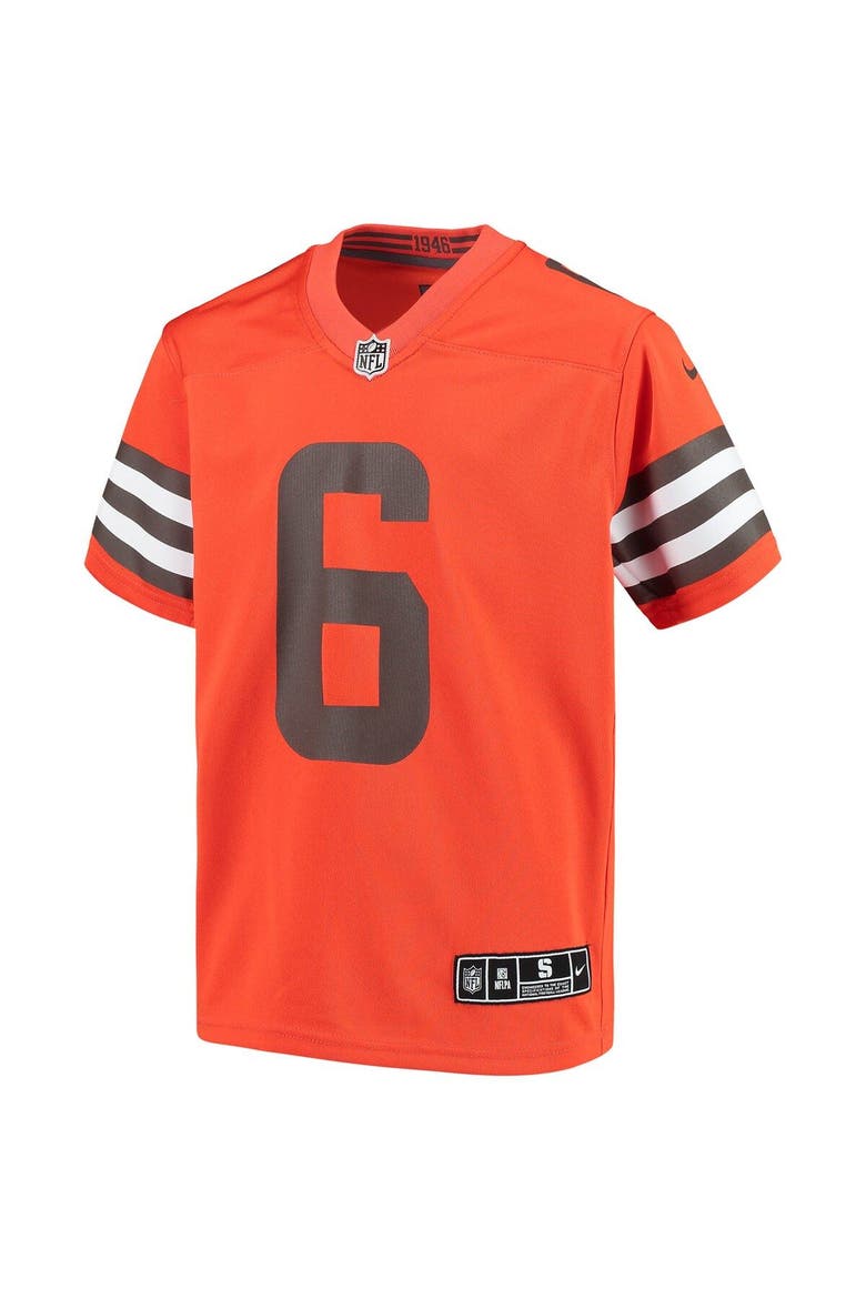 Youth Nike Baker Mayfield Orange Cleveland Browns Inverted Team Game Jersey, Alternate, color, Orange