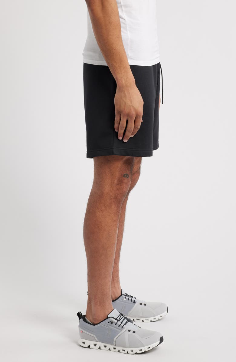 Zella Vital Fleece Performance Shorts, Alternate, color, Black Caviar