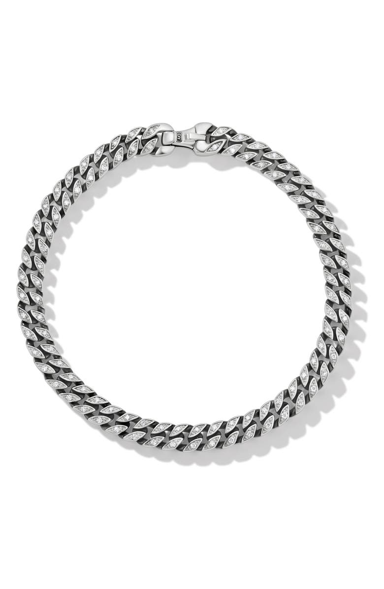 David Yurman Men's Pavé Diamond Curb Chain Bracelet, Alternate, color, 