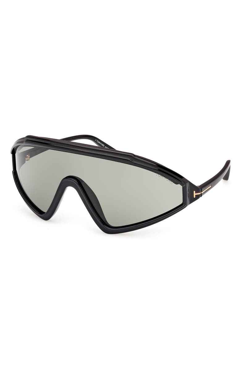 TOM FORD 00mm Shield Sunglasses, Alternate, color, Black/ Other / Smoke