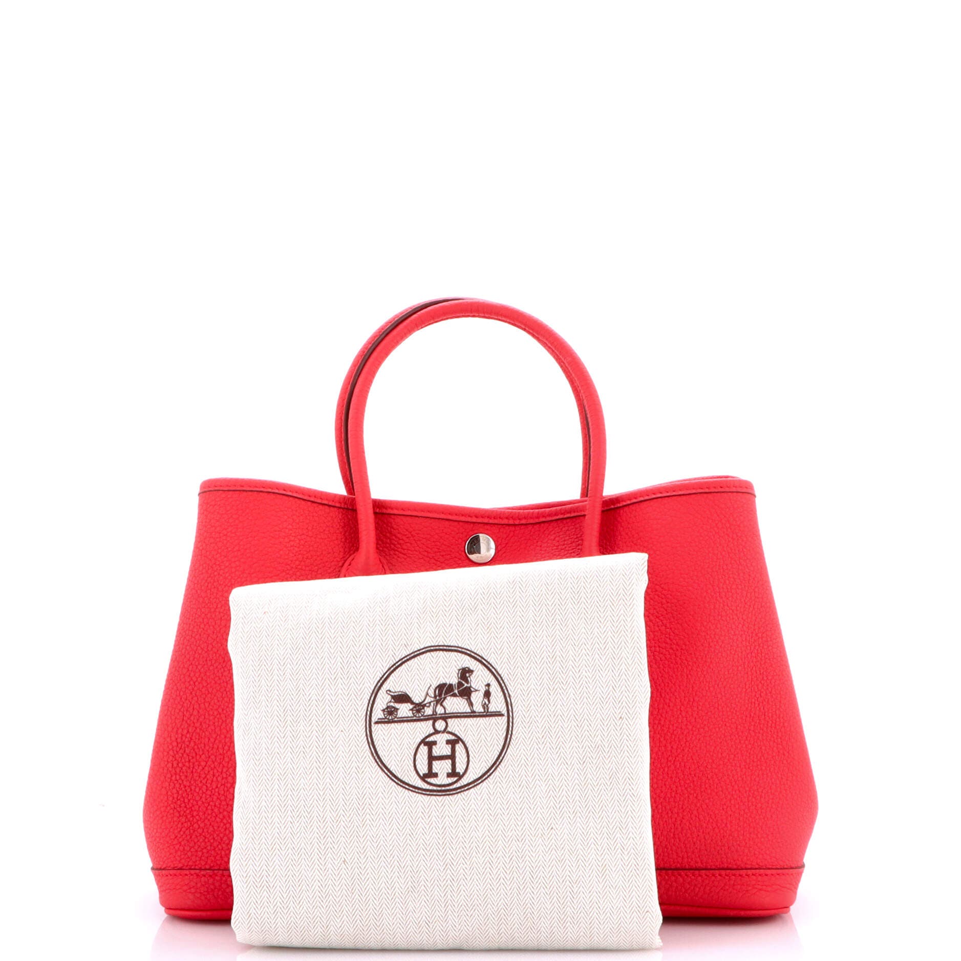 Pre-Owned Hermes Garden Party Tote Leather 30, Alternate, color, Bougainvillier