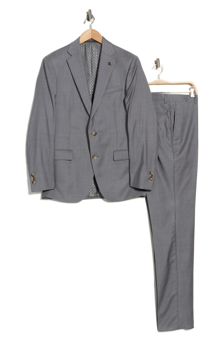 No Ordinary Joe by Ted Baker Jake Grey Wool Suit, Alternate, color, Grey