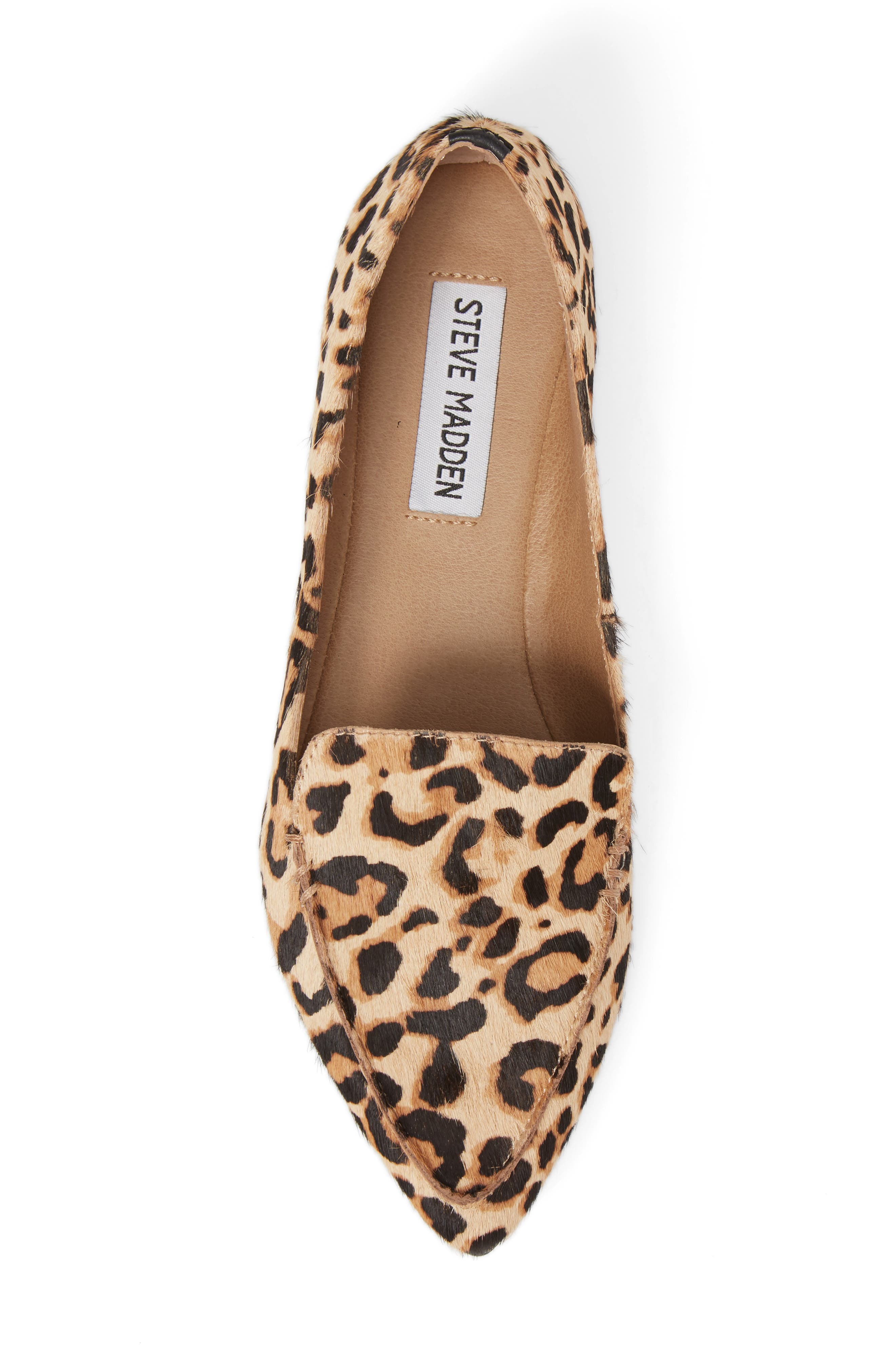 Feather Genuine Calf Hair Loafer, Alternate, color, LEOPARD