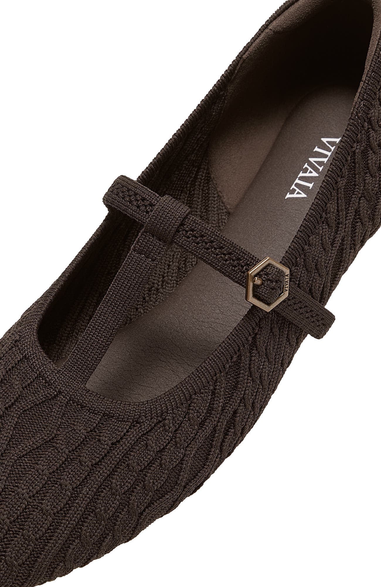 VIVAIA T-Bar Ballet Flats, Alternate, color, Dark Chocolate