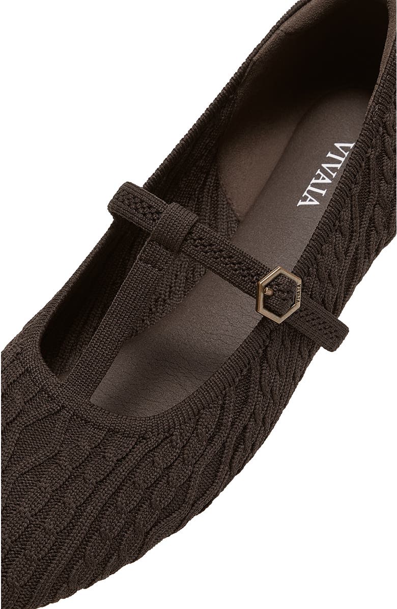VIVAIA T-Bar Ballet Flats, Alternate, color, Dark Chocolate