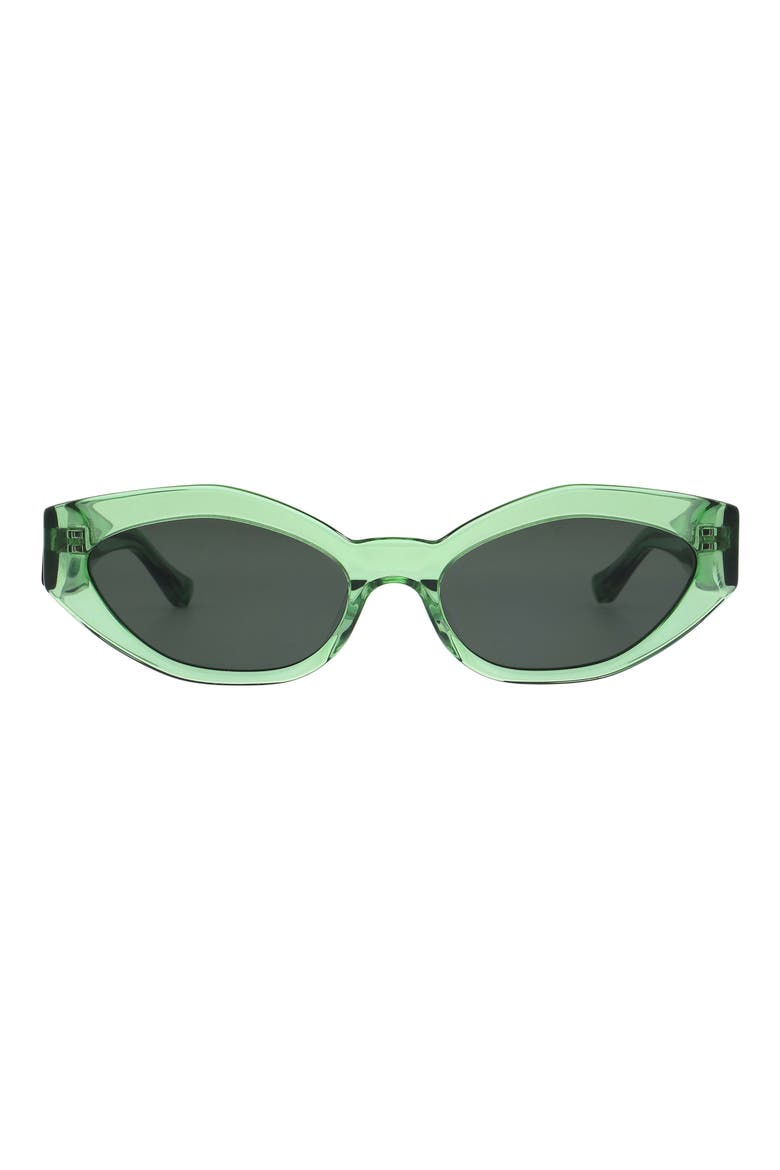 54mm Cat Eye Sunglasses, Main, color, CRYSTAL GREEN