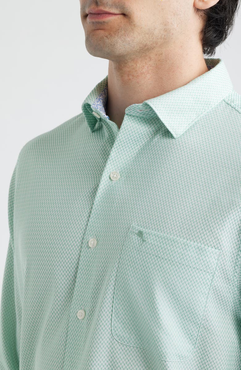 Tommy Bahama Sarasota Stretch Ventura Coast IslandZone<sup>®</sup> Button-Up Shirt, Alternate, color, Dusty Jade Green