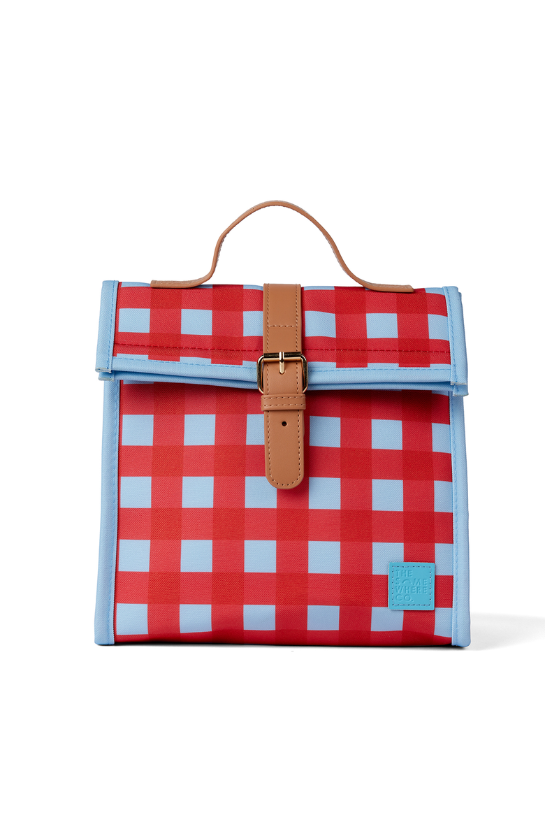 The Somewhere Co Raspberry Crush Lunch Satchel, Main, color, Raspberry Crush