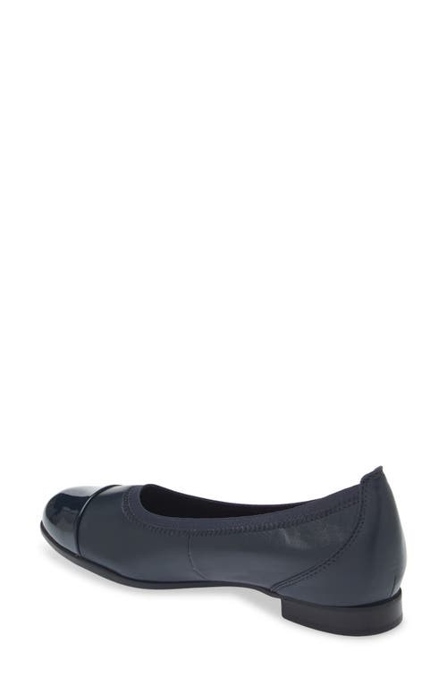 Munro Mila Ballet Flat In Dark Navy Combo