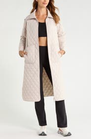 Zella Diamond Quilted Longline Jacket