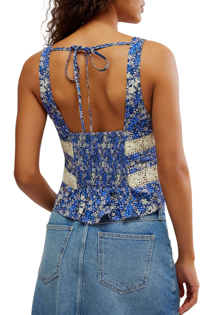 Free People Kianna Floral Eyelet Tank, Alternate, color, 