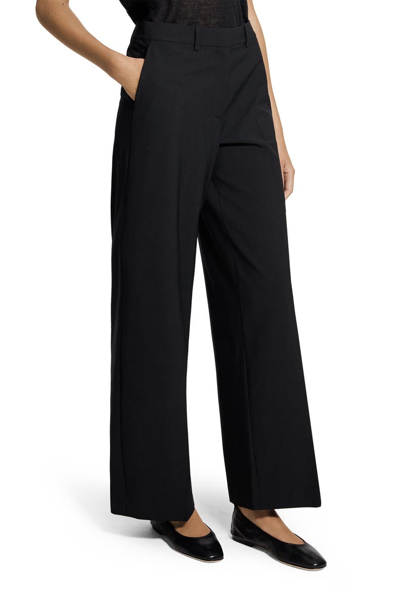 Stretch Wool Pants, Alternate, color, BLACK