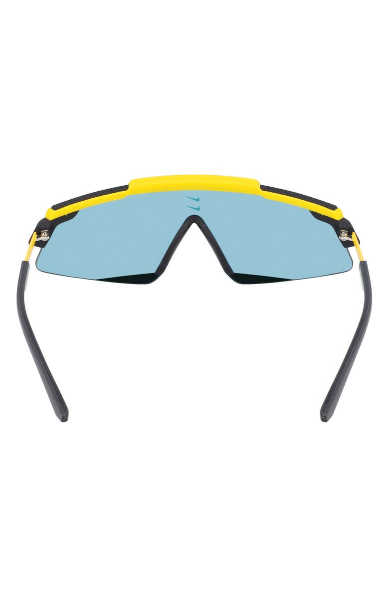 Nike Marquee 66mm Oversize Shield Sunglasses, Alternate, color, Laser Orange/Teal