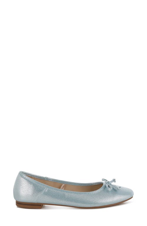 Rag & Co Women's Agshin Metallic Ballet Flats Baby Blue In Baby Blue
