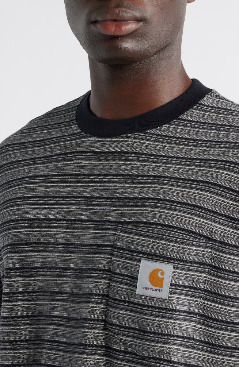 Carhartt Work In Progress Gellar Jacquard Stripe Cotton Pocket T-Shirt, Alternate, color, 