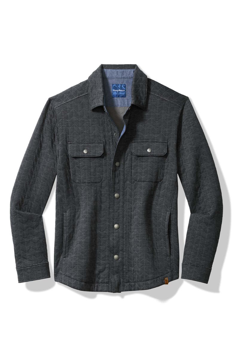 Tommy Bahama Cobble Hill CPO Quilted Snap-Up Shirt Jacket, Alternate, color, 
