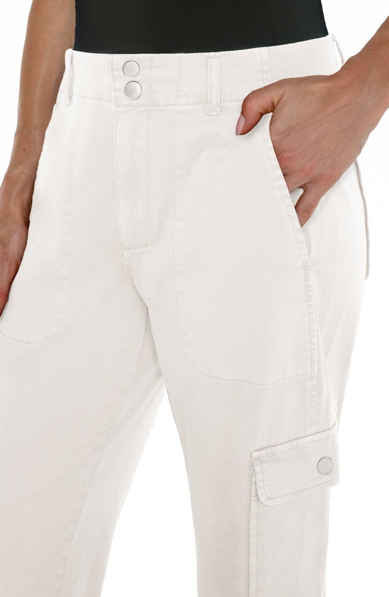 Liverpool Los Angeles Snap Tab Hem Utility Crop Cargo Pants, Alternate, color, 