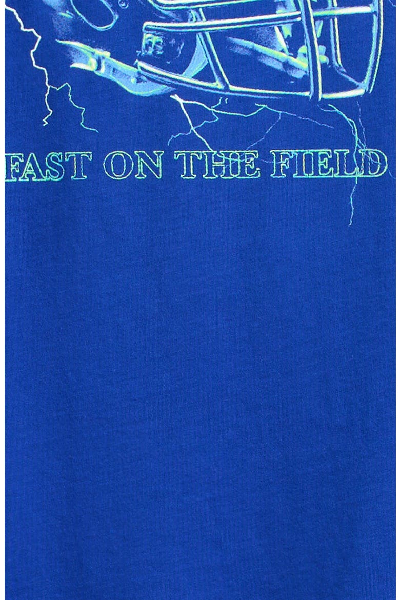 Kids' Football Cotton Graphic T-Shirt, Alternate, color, BRIGHT BLUE