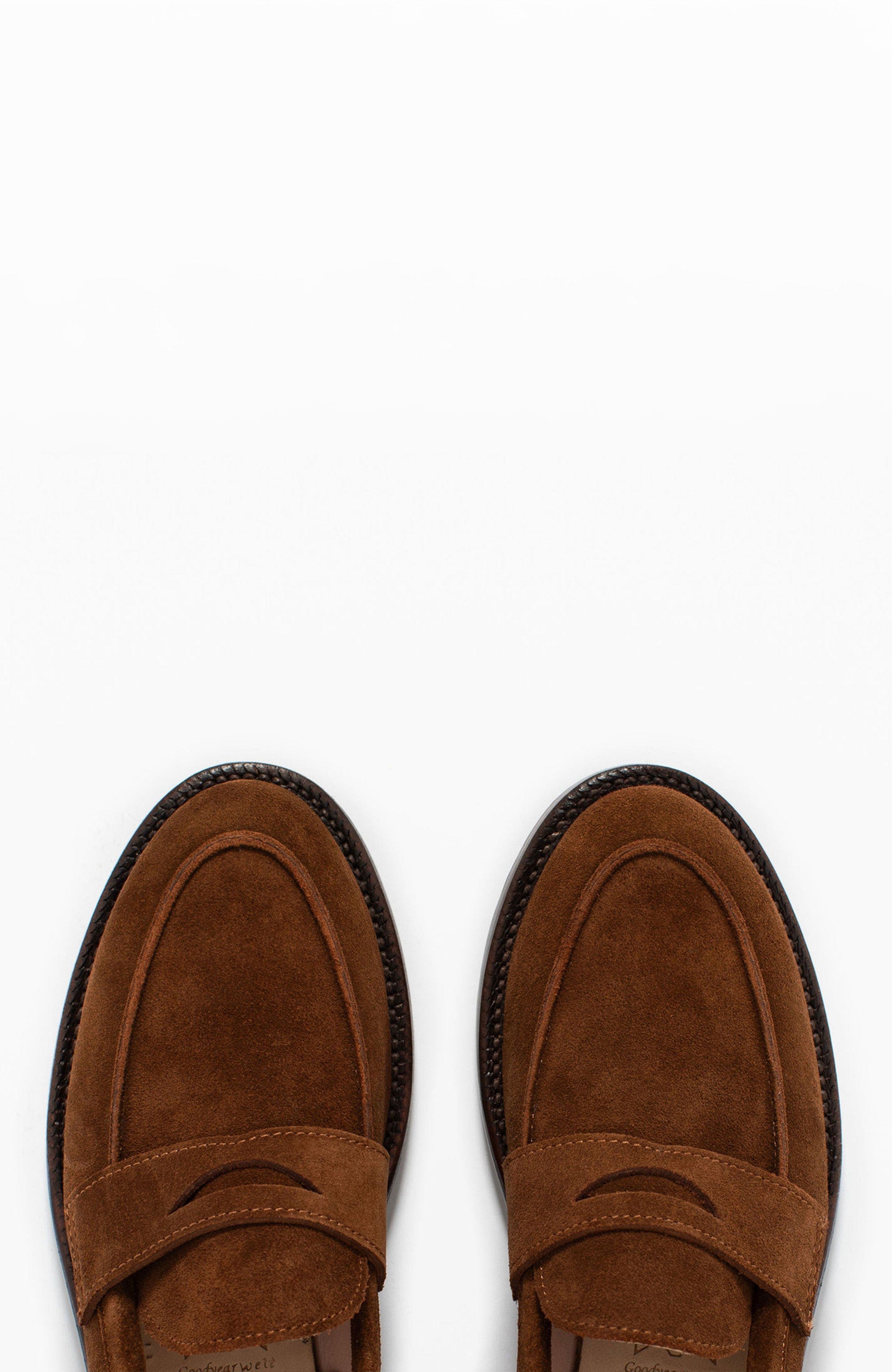 Grant Stone Clara Penny Loafer, Alternate, color, Bourbon Suede
