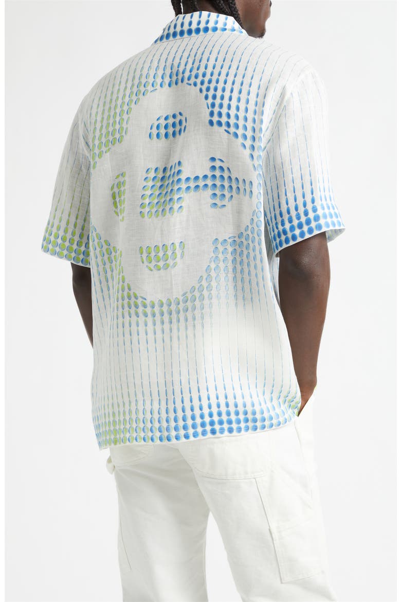 Dots Linen Camp Shirt, Alternate, color, DOTS
