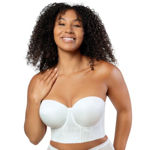 Parfait Elissa Full Busted Strapless Bustier In Pearl White