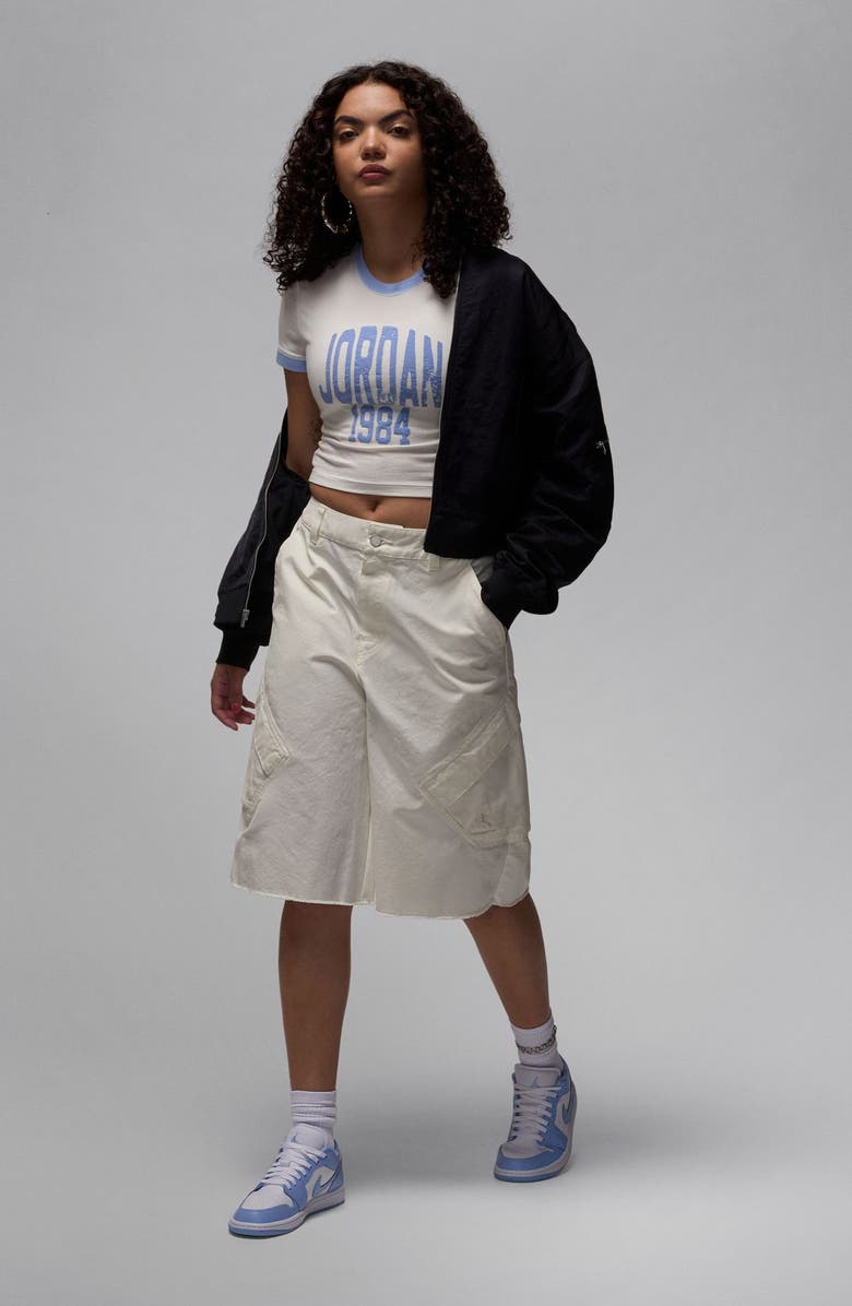 Jordan Flight Chicago Cotton Big Shorts, Alternate, color, Sail