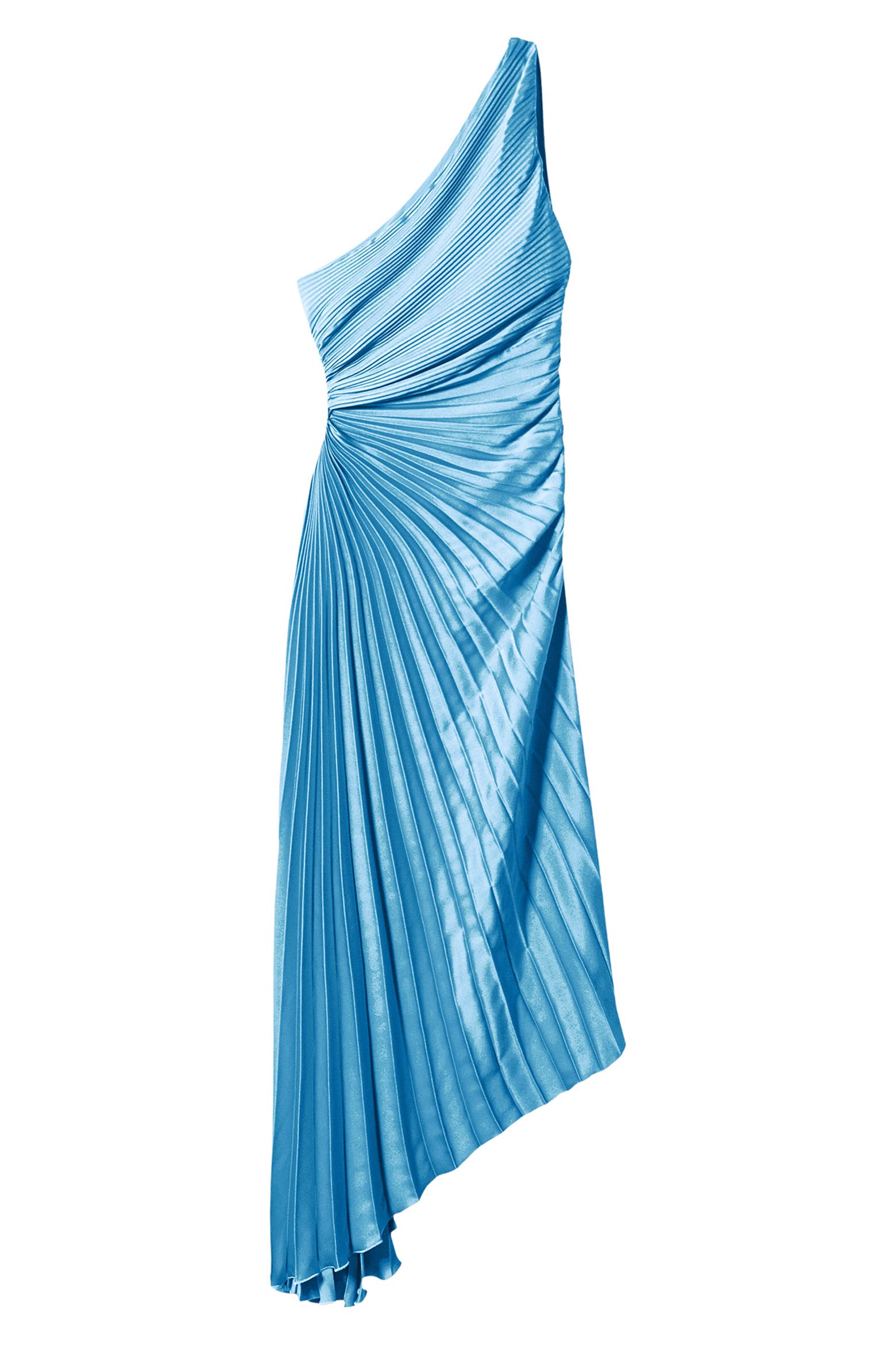 Mango Local One MANGO One-Shoulder Side Cutout Pleated Midi Dress (Women) | Nordstrom