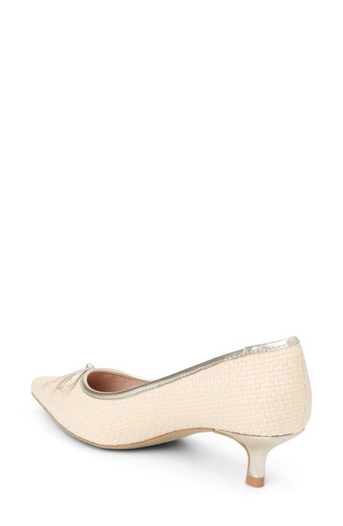 Jack Rogers Pammi Pointed Toe Kitten Heel Pump In Silver
