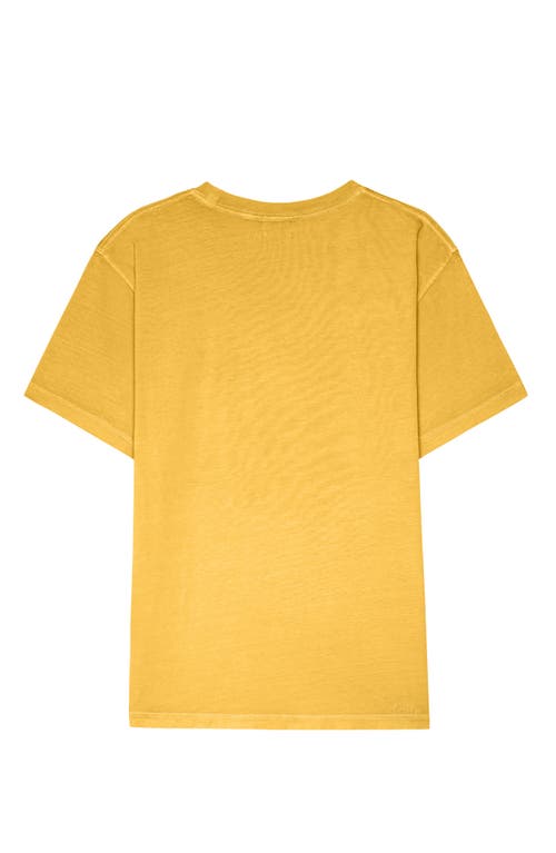 Dalix Mens Lil Martini Midweight Garment Dye Tee In Yellow