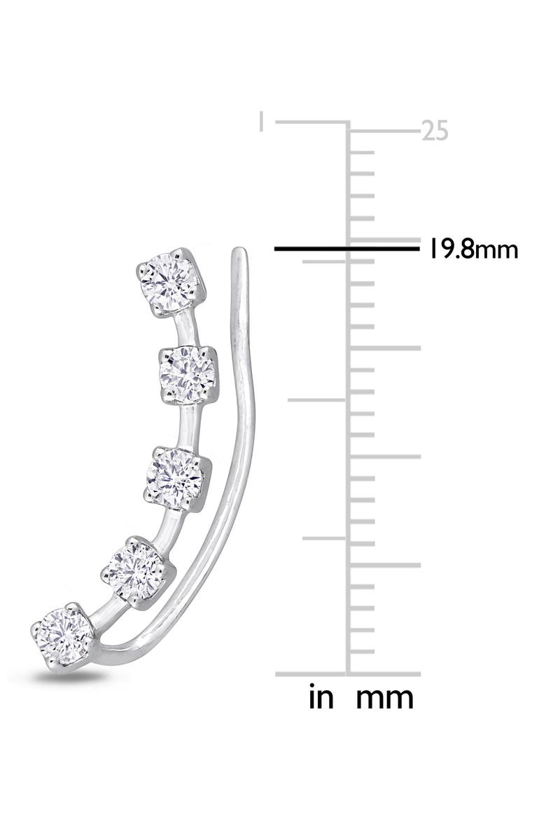 Lab Created Moissanite Ear Crawlers, Alternate, color, WHITE