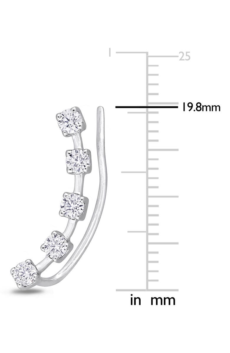 DELMAR Lab Created Moissanite Ear Crawlers, Alternate, color, White