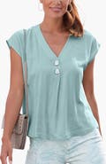 LASCANA Women's Button Detail Blouse