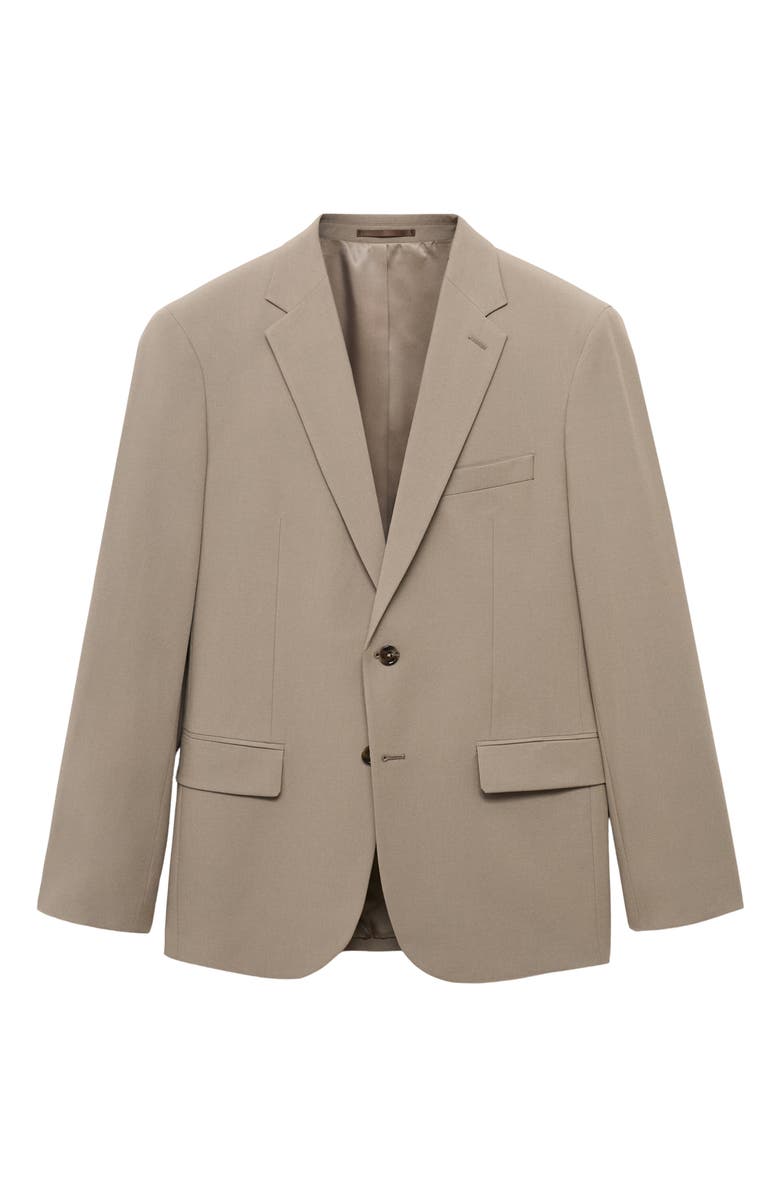 MANGO Slim Fit Suit Blazer, Alternate, color, Mink Grey