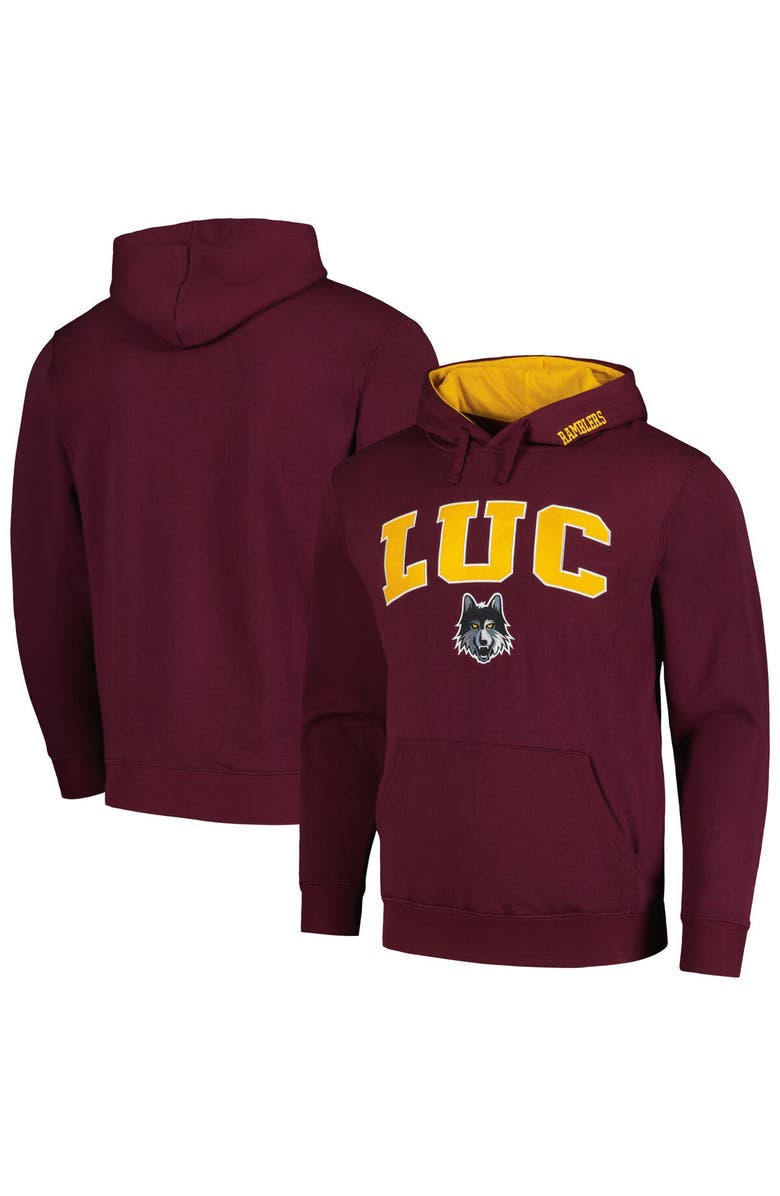 COLOSSEUM Men's Colosseum Maroon Loyola Chicago Ramblers Isle Pullover Hoodie, Main, color, Maroon