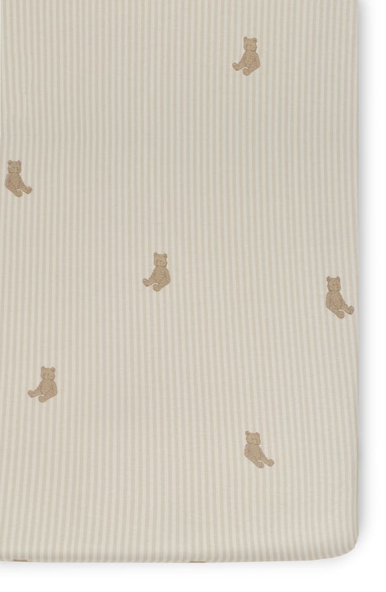 Oilo Print Organic Cotton Crib Sheet, Alternate, color, Eggshell