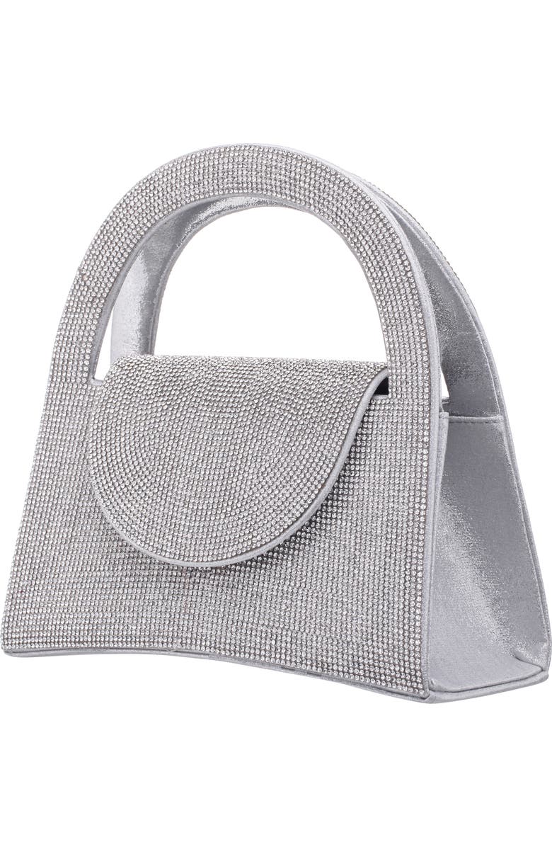 Nina Vixen Crystal Embellished Handbag, Alternate, color, Silver