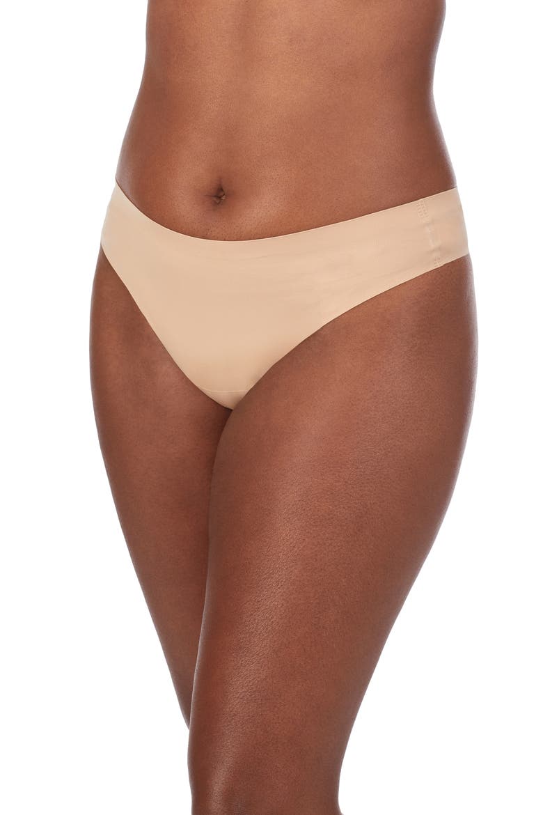 Smooth Shape Leak Resistant Thong, Main, color, TAN