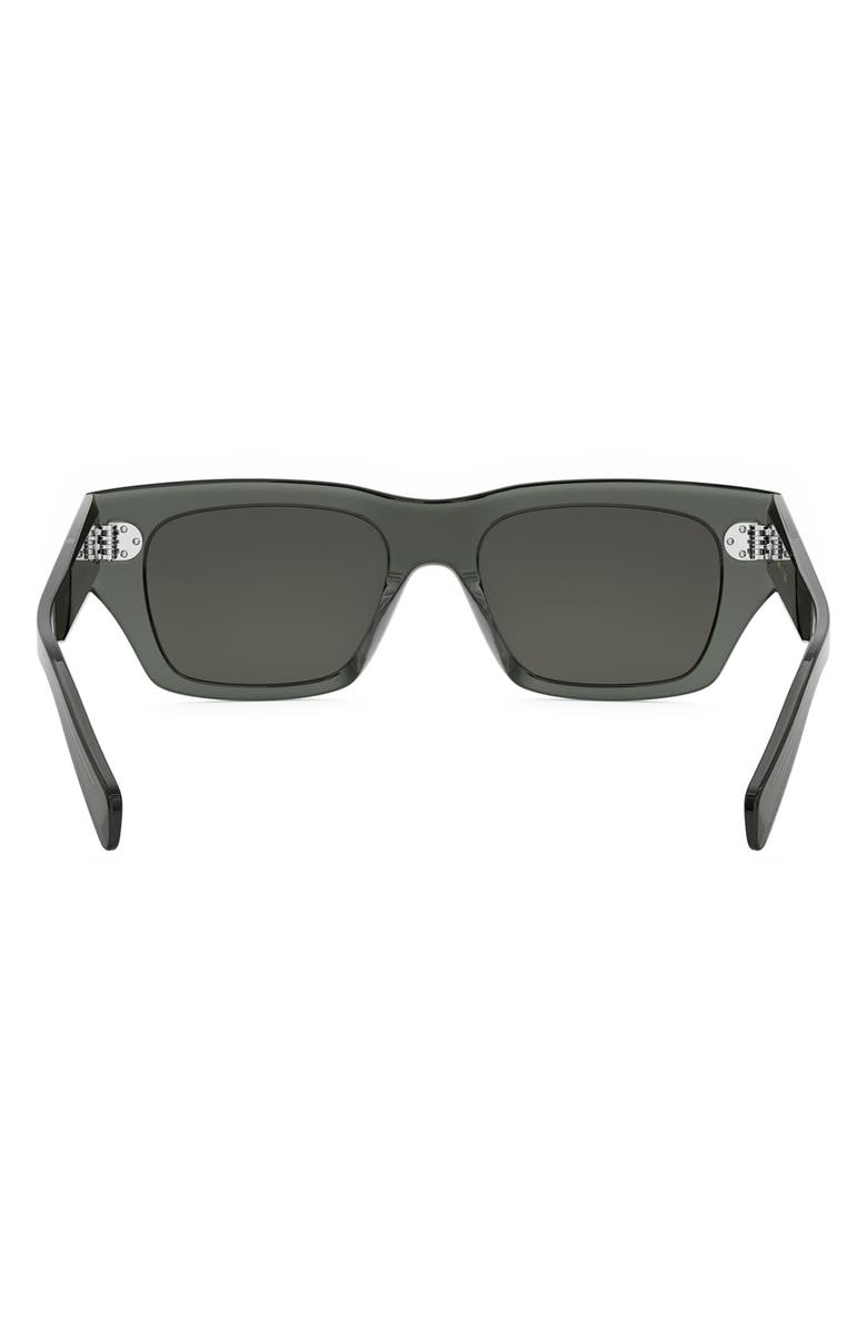 CELINE Bold 3 Dots 53mm Geometric Sunglasses, Alternate, color, Light Green / Smoke