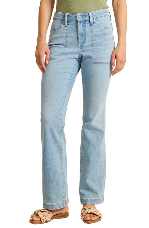 Patch Pocket Straight Leg Utility Jeans