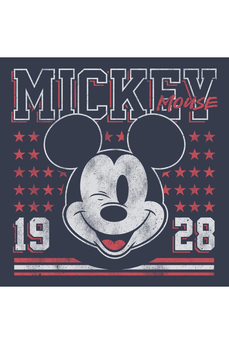 Men's Mickey & Friends Retro 1928 Wink Face  Graphic T-Shirt, Alternate, color, Navy Blue
