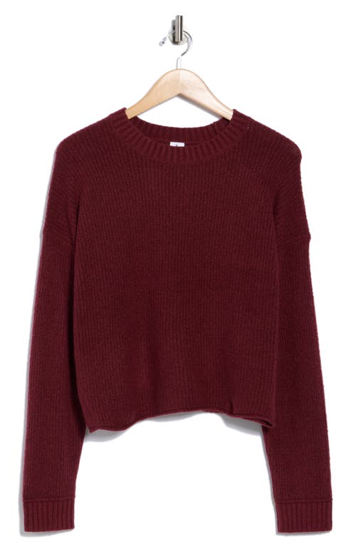 Abound Cozy Crew Pullover Sweater In Burgundy