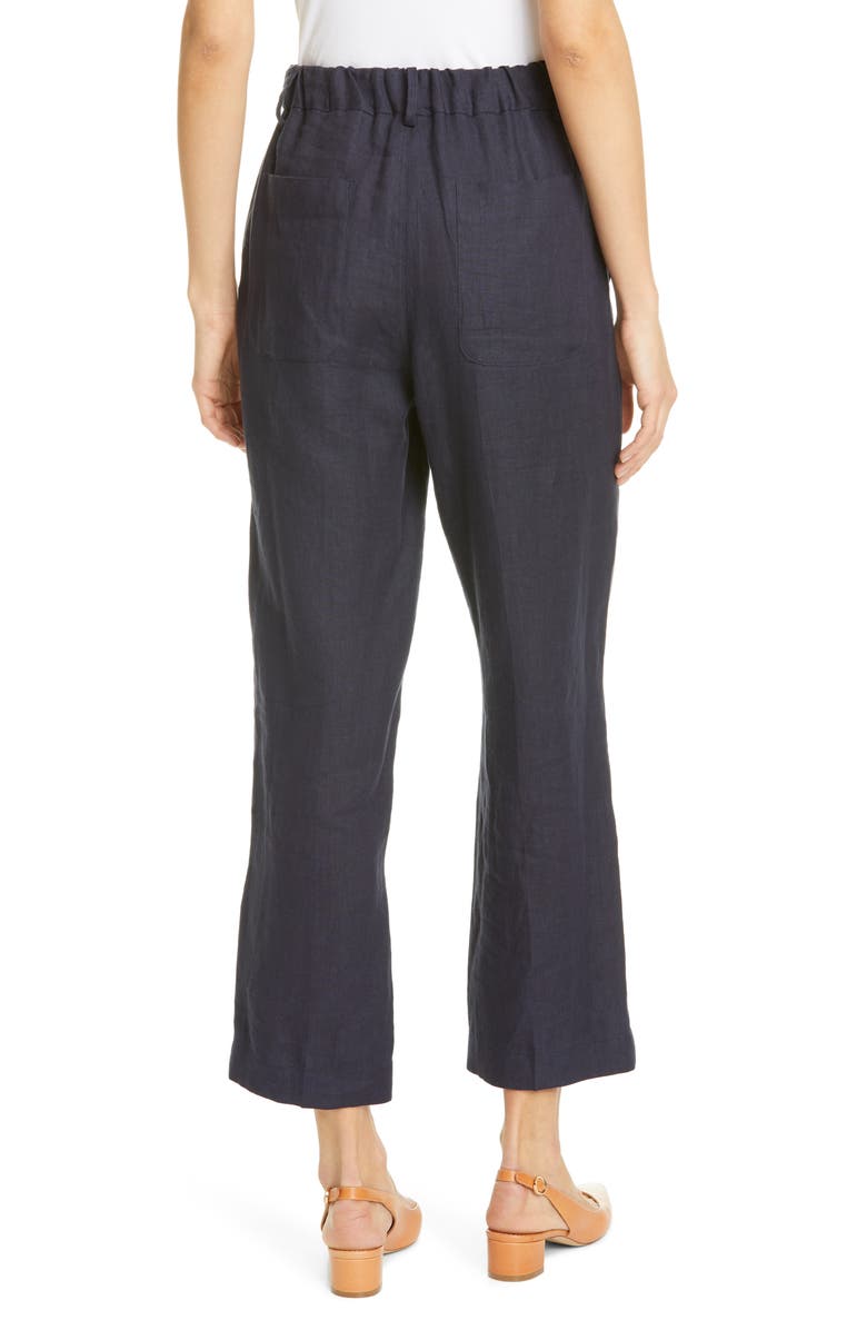Mansur Gavriel Linen Pull-On Pants, Alternate, color, 