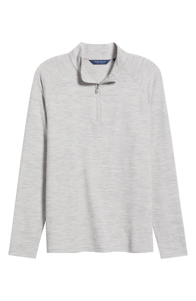 Peter Millar Crown Crafted Excursionist Flex Quarter Zip Merino Wool Blend Pullover, Alternate, color, 